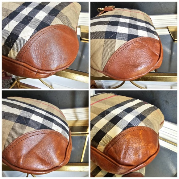 Authentic BURBERRY Brook House Check Quilted Canvas & Leather Hobo Bag - Picture 7 of 8